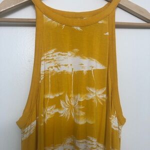 Old Navy, yellow palm tree dress